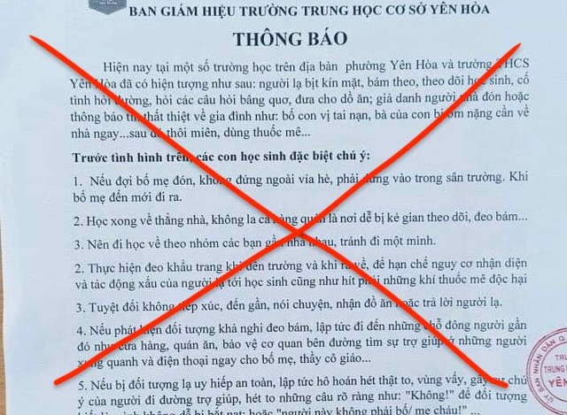 Thực hư thông tin học sinh trường cấp 2 ở Hà Nội bị 'đánh thuốc mê' - Ảnh 1.